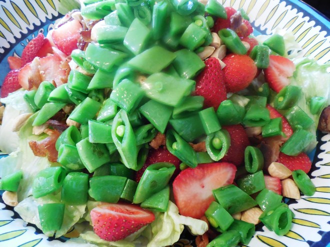 Strawberry Sugar Snap Pea Spring Salad