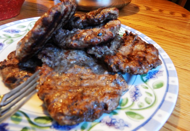 Grilled Venison Pork Burgers