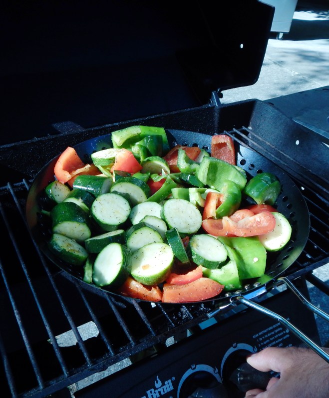 Grilled Vegetable & Shrimp Toss