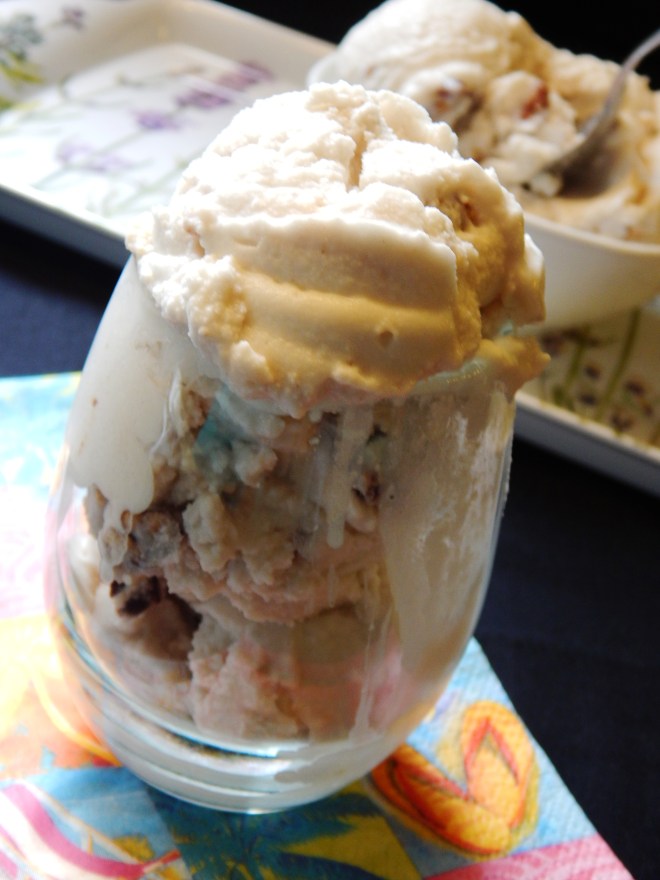 Lavender Ice Cream with Honeyed Pecans