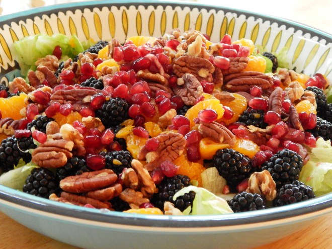 Phyto Blast Salad with Blueberry Dressing