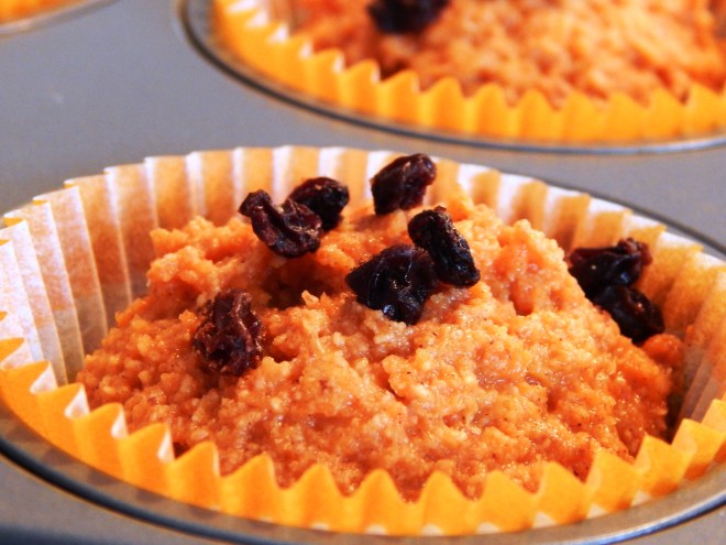 Orange Currant Muffins Ready to Go Into the Oven