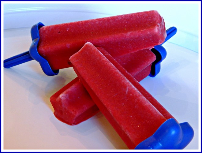 Raspberry Cherry Popsicles - Real Fruit!