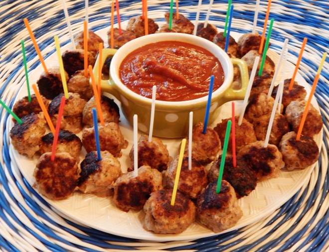 Cocktail Meatballs with Honey Orange BBQ Sauce