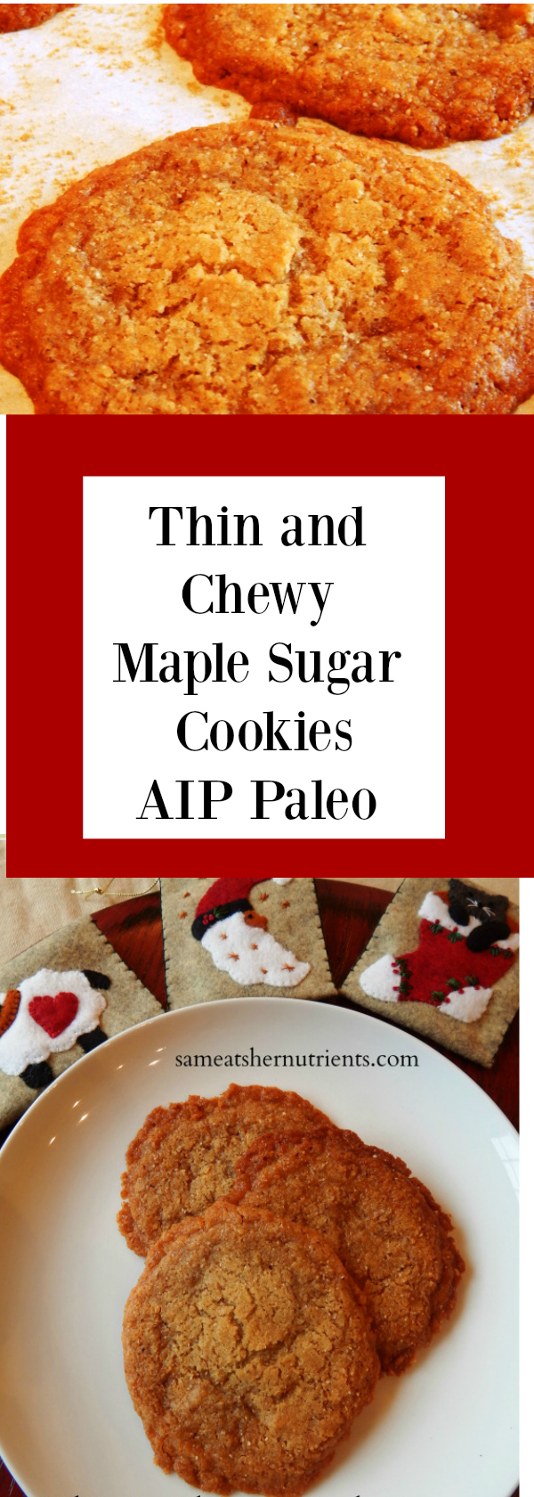 Thin and Chewy AIP Paleo Maple Sugar Cookies! Delicious!!!