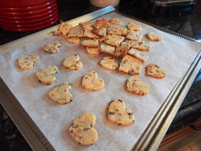 Baked Bacon and Scallion Almond Flour Crackers