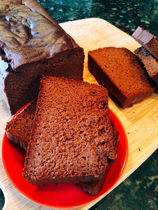 Sliced Chocolate Banana Quick Bread