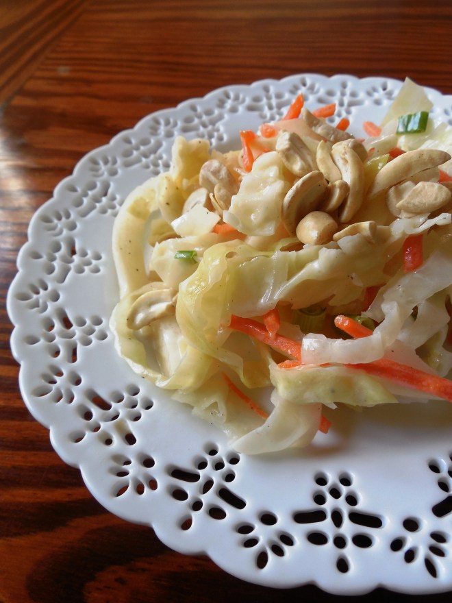 Asian Cabbage Salad with Cashews