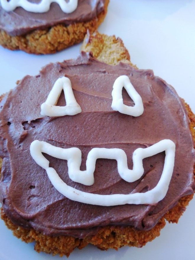 Frosted Jackolantern Pumpkin Cookie - Grain Free