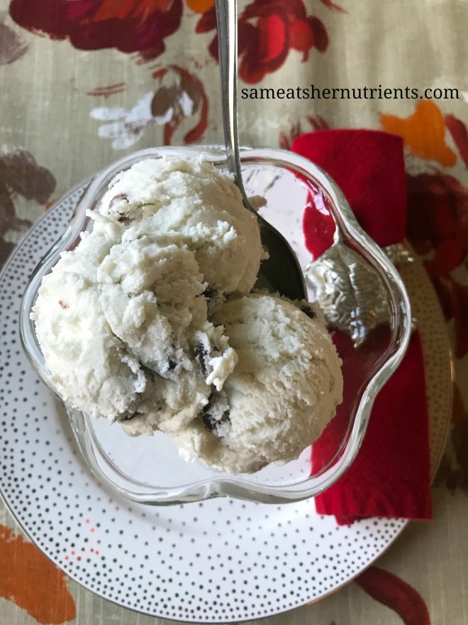 Rum Raisin Bowl of Dairy Free Ice Cream