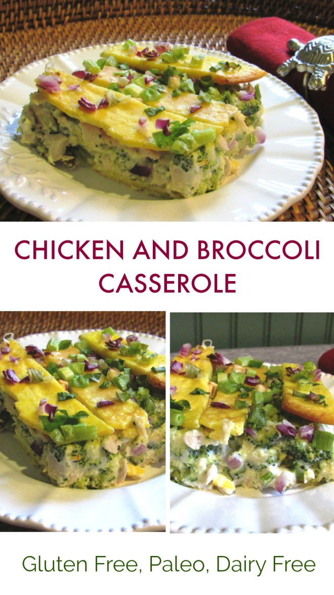 chicken and broccoli casserole. this casserole is a creamy, grain free, hot casseerole you can assemble in advance and bake later.
