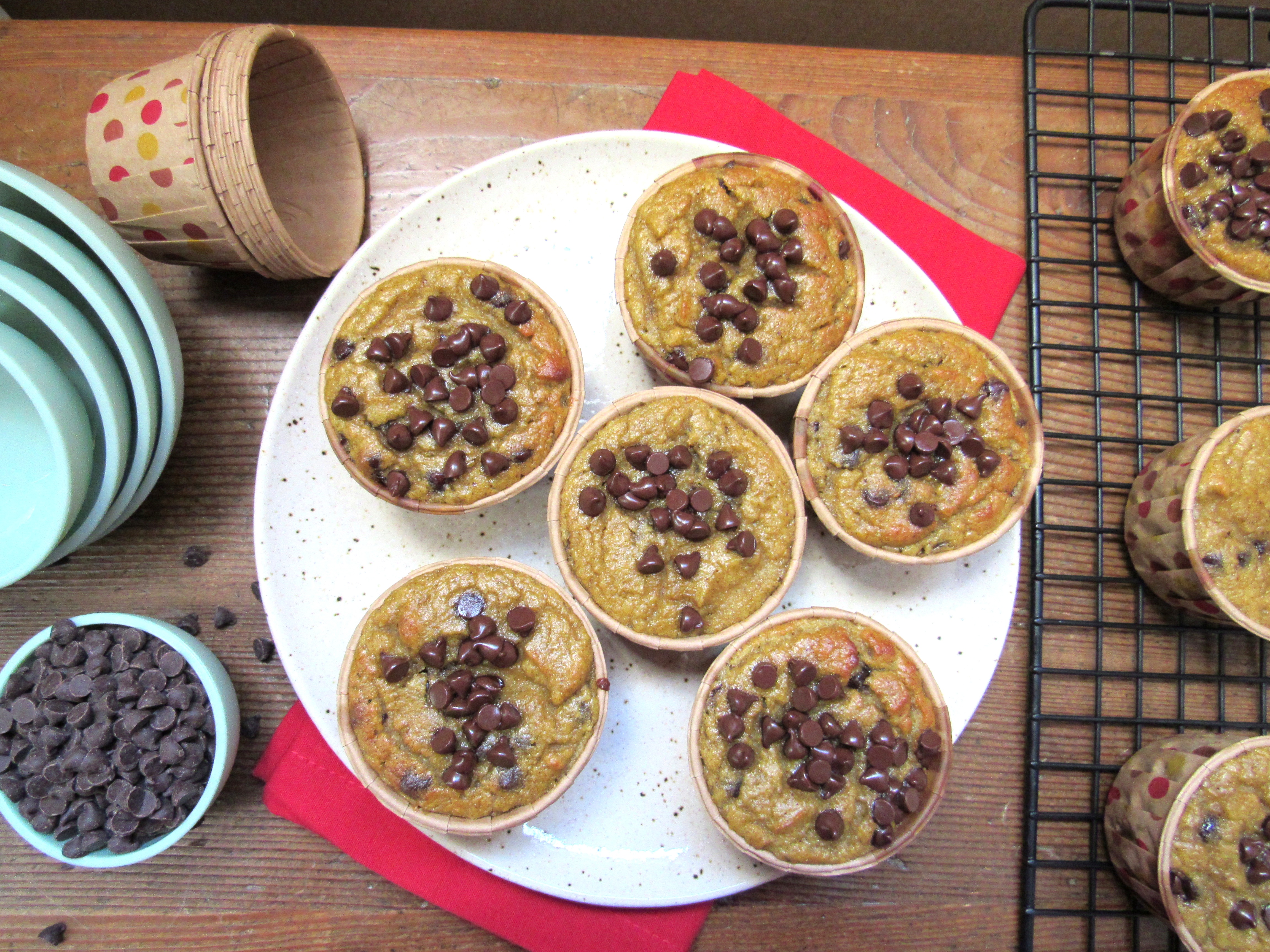Coconut Flour Chocolate Chip Banana Muffins
