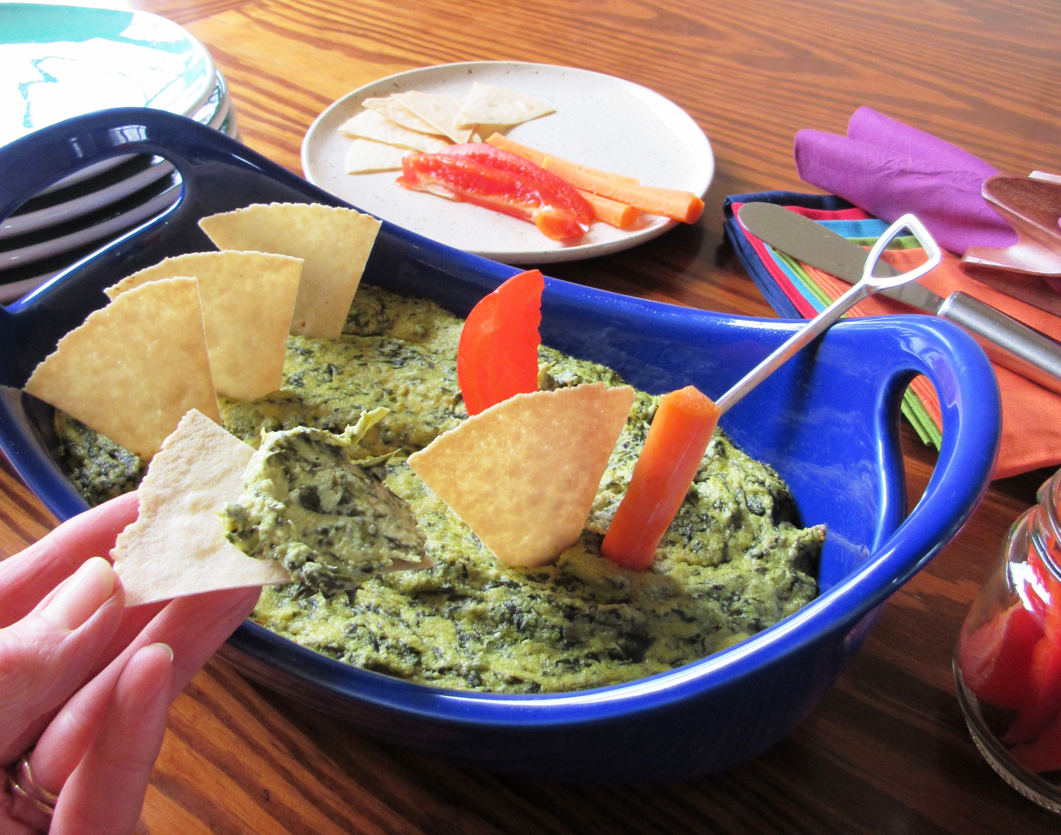 Hot Spinach Artichoke Dip - Dairy and Gluten Free