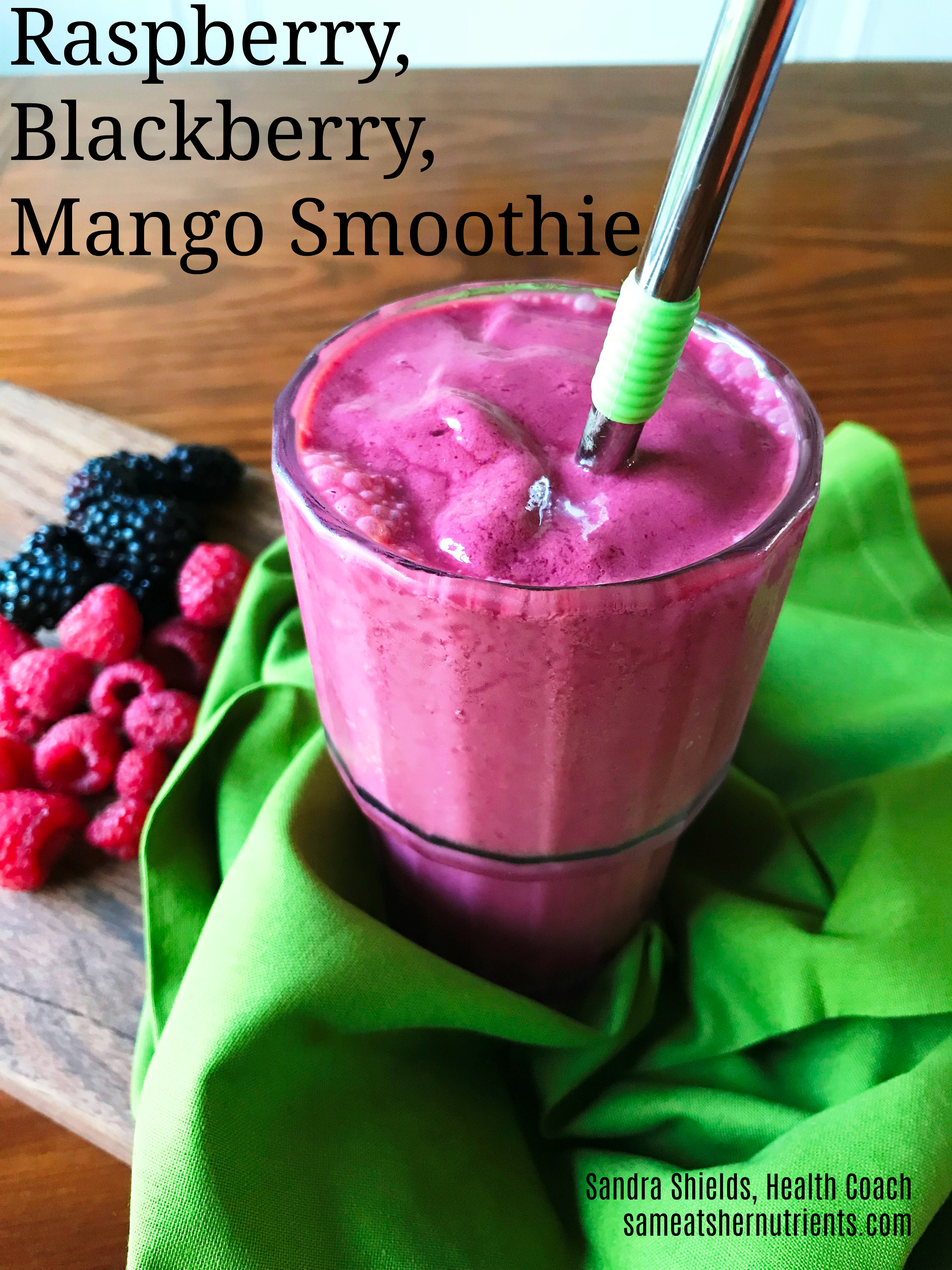 Raspberry Blackberry Mango Smoothie