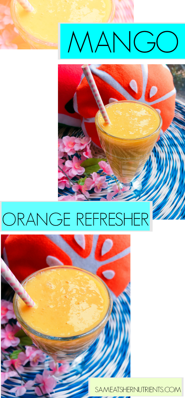 Mango Orange Refresher - Real Mango and Ginger in this refreshing drink! AIP Paleo and Gluten Free