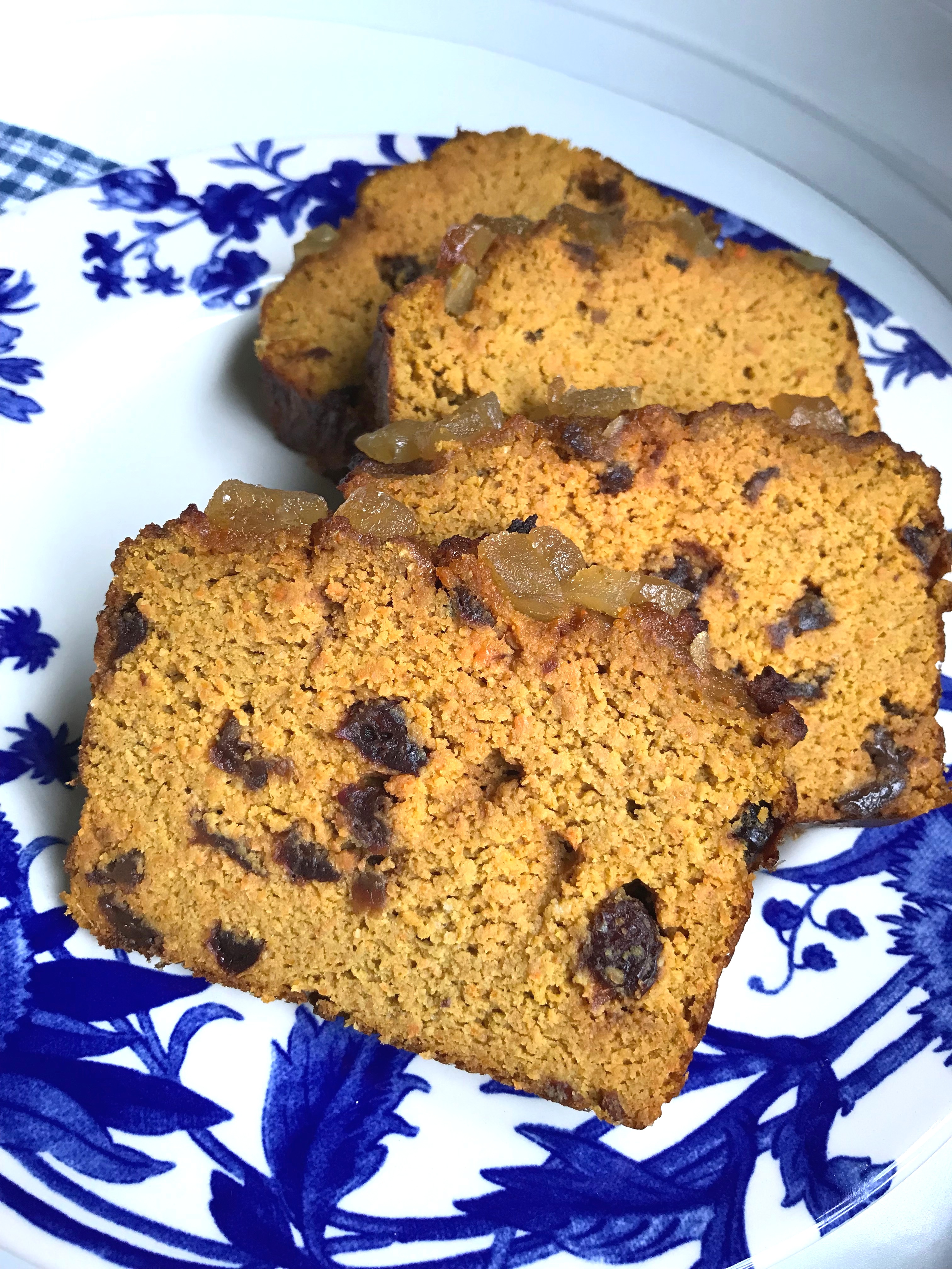 sliced carrot cake loaf