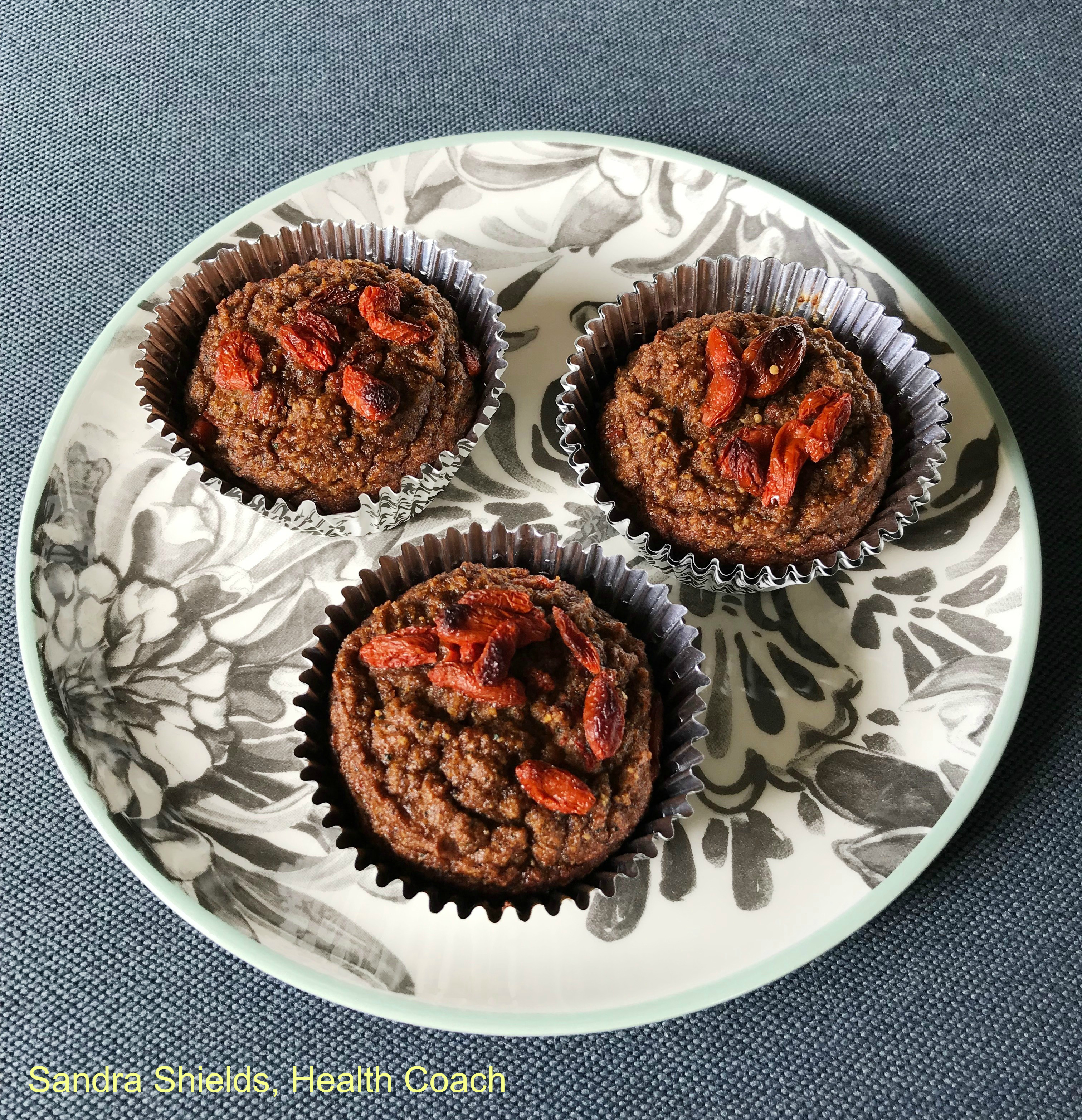 Superfood Cinnamon Goji Berry Muffins