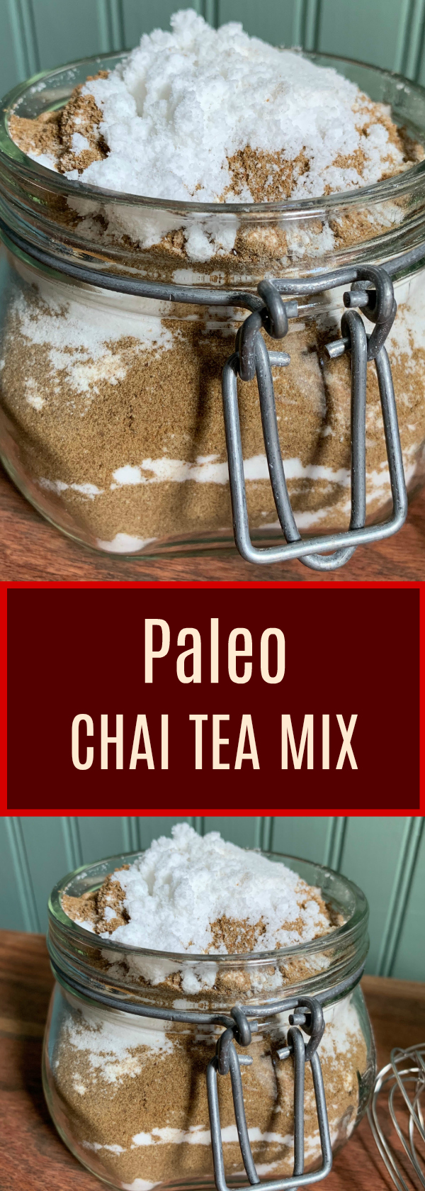 Paleo Chai Tea Mix. Combine it with hot water or your favorite non-dairy milk for a delicious hot Chai that is sweetened with coconut sugar!