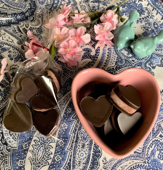 packaged chocolate cherry valentine hearts