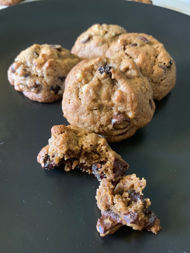 Chocolate Chip, Cranberry, Walnut Cookies Healthier Bakiing